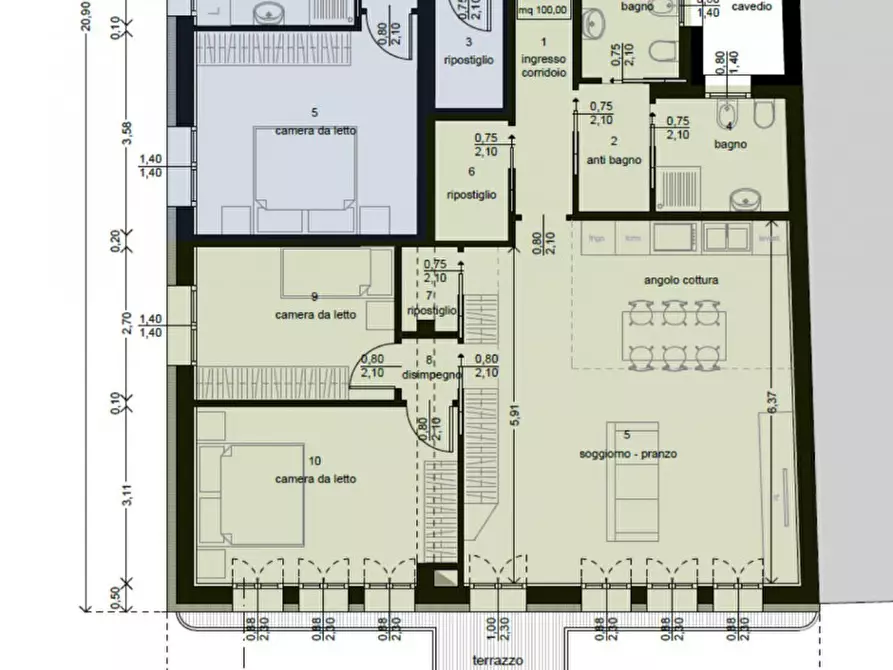 Immagine 35 di Appartamento in vendita  in Via Pescheria a Battaglia Terme