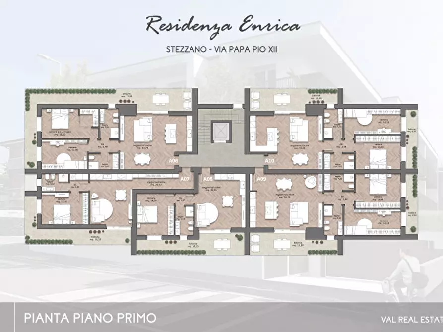 Immagine 2 di Appartamento in vendita  in Via Papa Pio XII a Stezzano