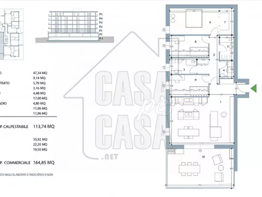 Immagine 9 di Appartamento in vendita  a Padova