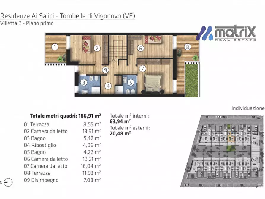 Immagine 48 di Villetta a schiera in vendita  in Via dei salici a Vigonovo