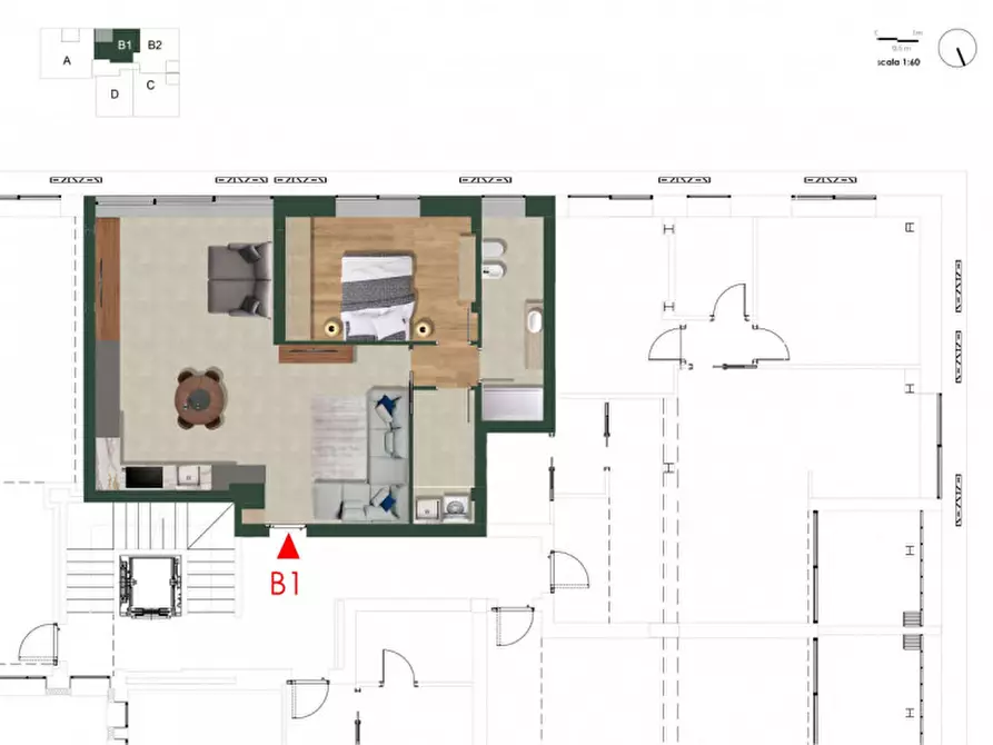 Immagine 6 di Appartamento in vendita  in Via Benedetto Croce a Cesena