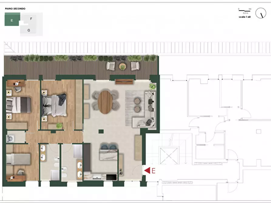 Immagine 6 di Appartamento in vendita  in Via Benedetto Croce a Cesena