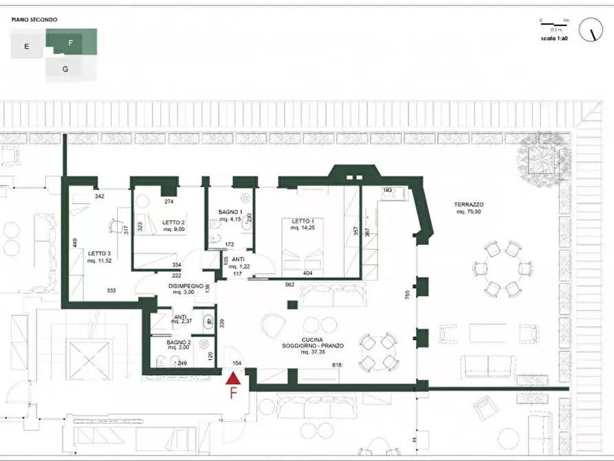 Immagine 5 di Appartamento in vendita  in Via Benedetto Croce a Cesena