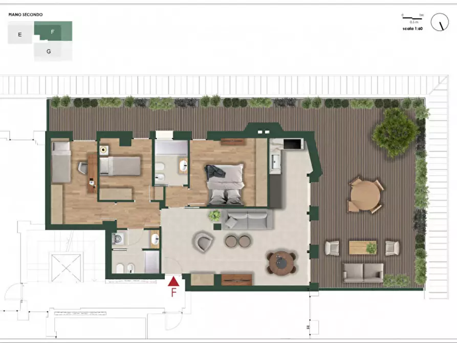 Immagine 6 di Appartamento in vendita  in Via Benedetto Croce a Cesena