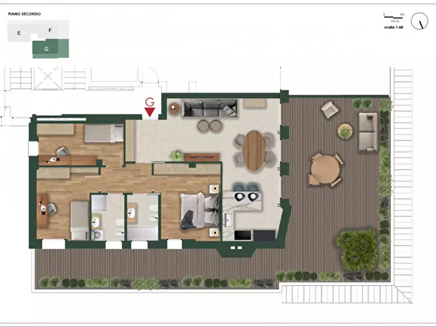 Immagine 5 di Appartamento in vendita  a Cesena