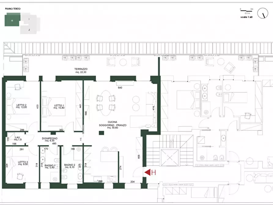 Immagine 5 di Appartamento in vendita  a Cesena