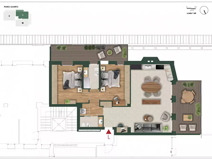 Immagine 6 di Appartamento in vendita  a Cesena