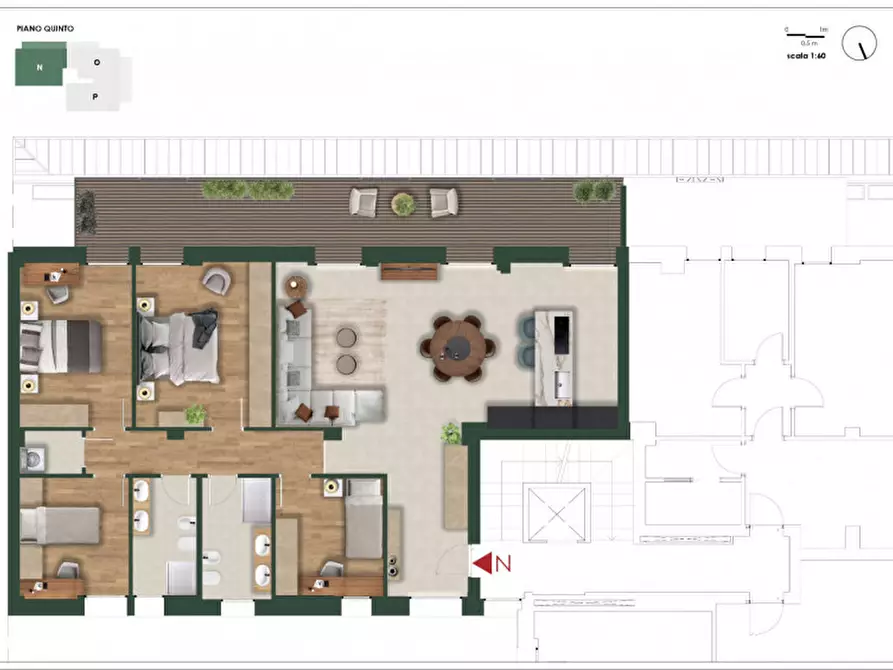 Immagine 6 di Appartamento in vendita  a Cesena