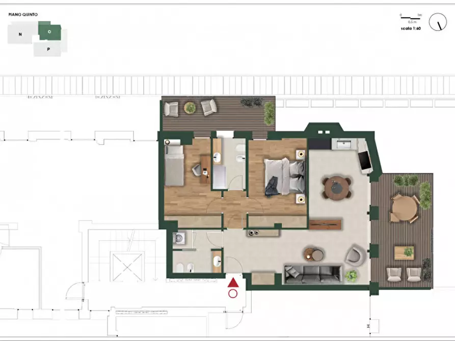 Immagine 6 di Appartamento in vendita  a Cesena