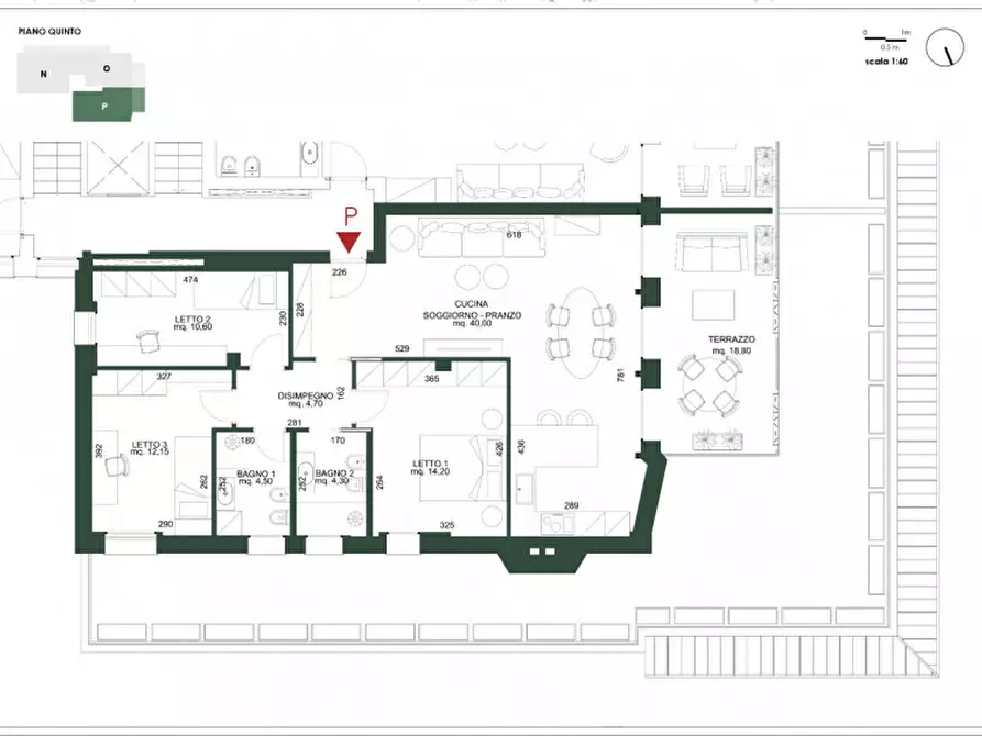 Immagine 5 di Appartamento in vendita  a Cesena