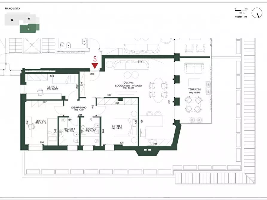 Immagine 6 di Appartamento in vendita  a Cesena