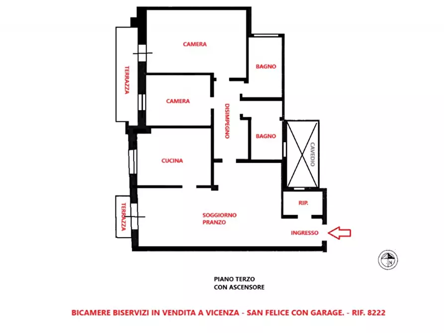 Immagine 29 di Appartamento in vendita  in Via Legione Antonini a Vicenza