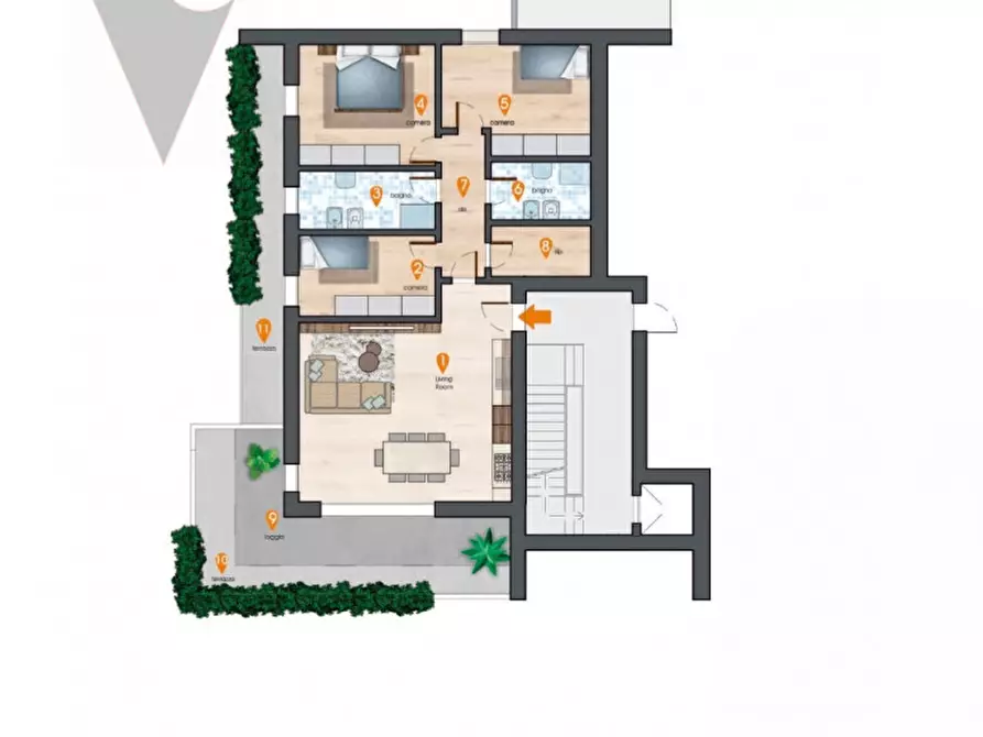 Immagine 5 di Appartamento in vendita  in via magellano a Piove Di Sacco