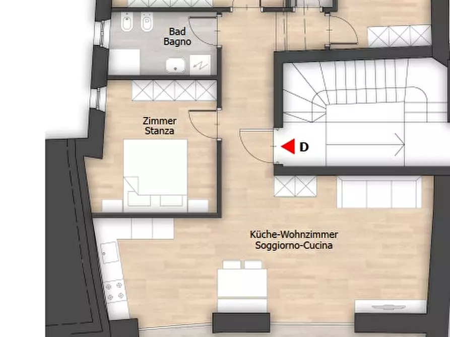 Immagine 2 di Appartamento in vendita  in Gleno a Montagna .Montan.