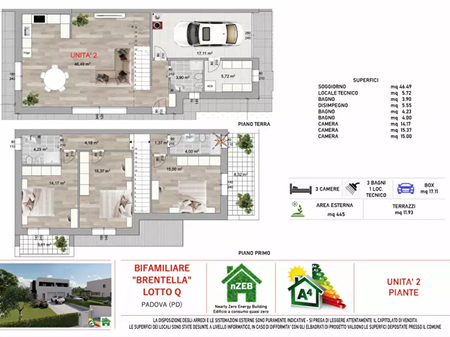 Immagine 10 di Casa bifamiliare in vendita  in Via Monte Rua a Padova