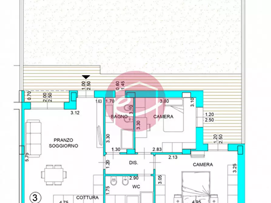 Immagine 7 di Appartamento in vendita  a San Mauro Pascoli