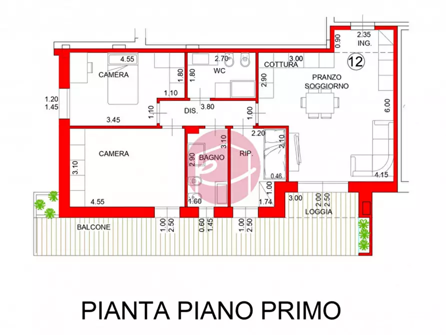 Immagine 11 di Appartamento in vendita  a San Mauro Pascoli
