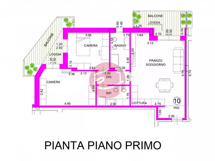 Immagine 16 di Appartamento in vendita  a San Mauro Pascoli