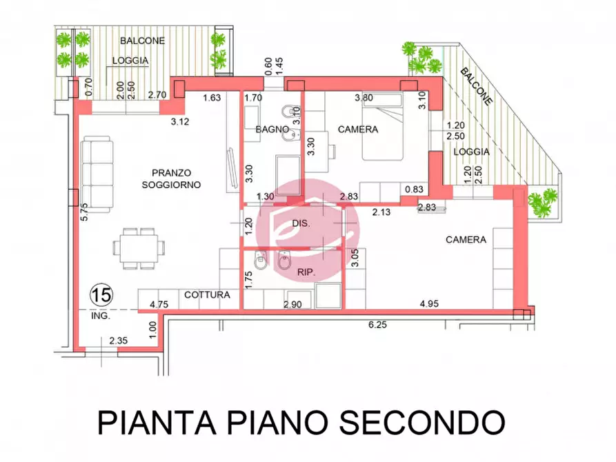 Immagine 19 di Appartamento in vendita  a San Mauro Pascoli