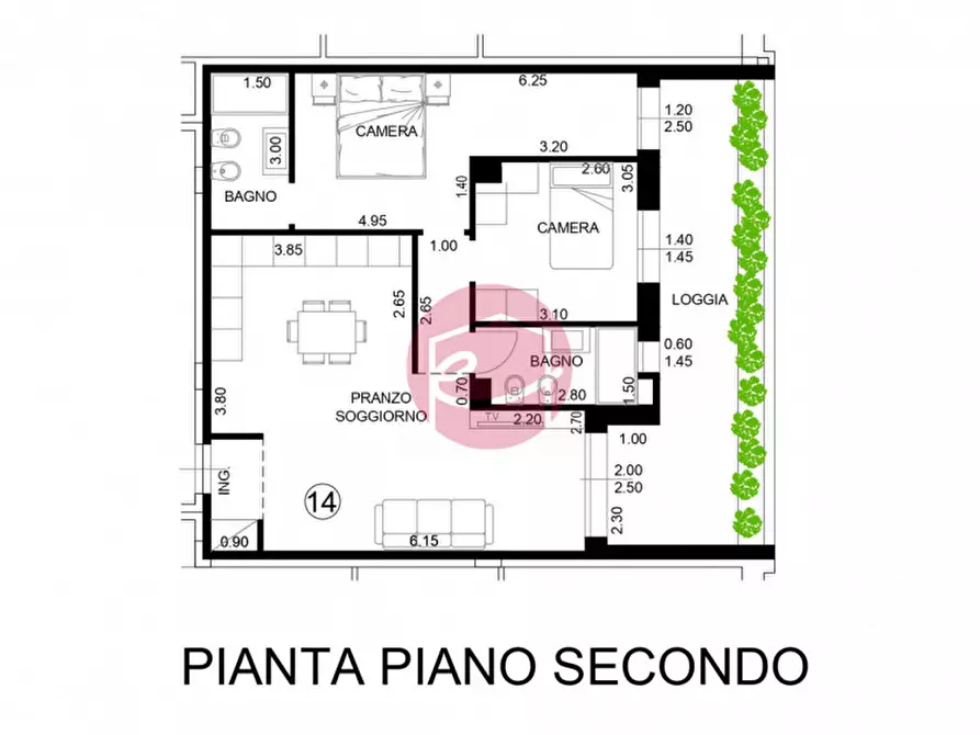 Immagine 21 di Appartamento in vendita  a San Mauro Pascoli