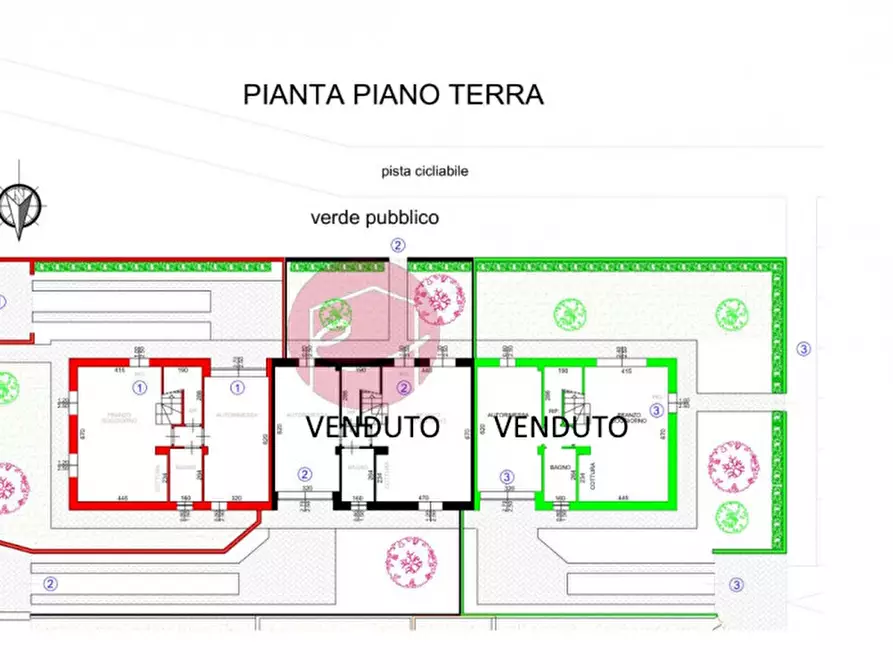 Immagine 2 di Villetta a schiera in vendita  a Gatteo
