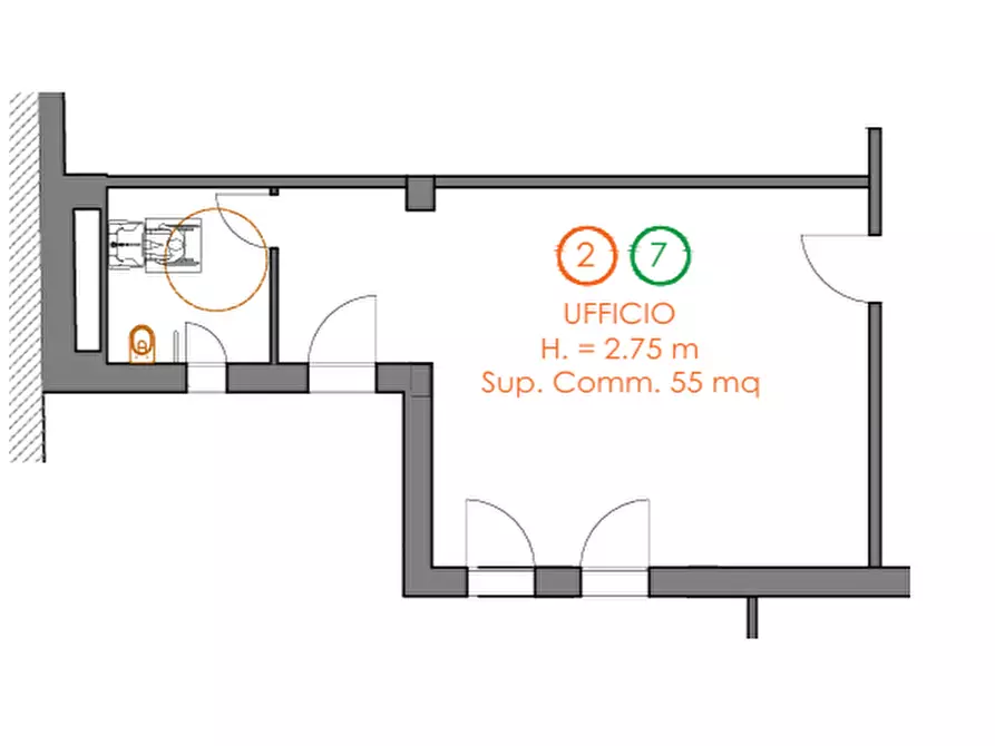 Immagine 9 di Ufficio in affitto  in VIA MONTI a Scandicci