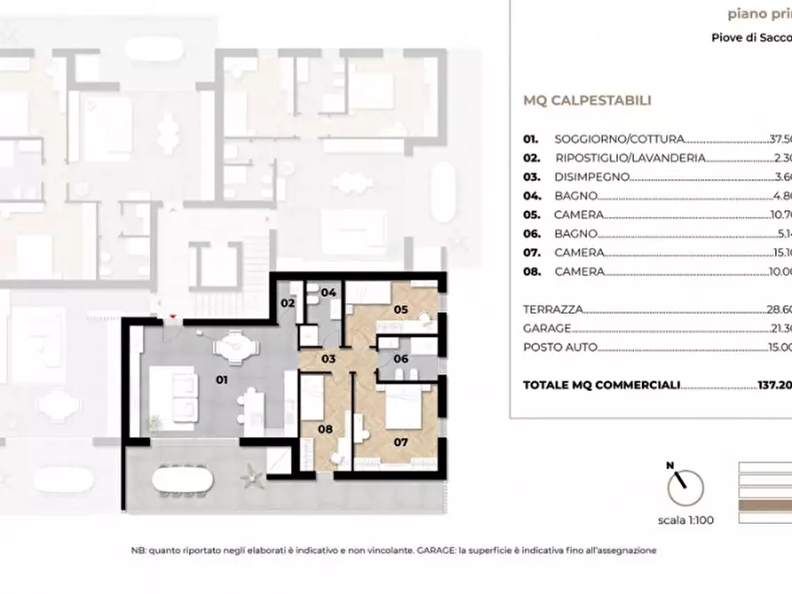 Immagine 16 di Appartamento in vendita  in Via Gabriele D'Annunzio a Piove Di Sacco