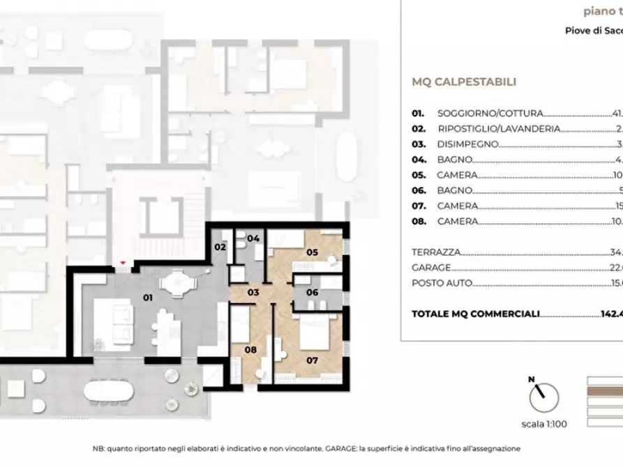 Immagine 16 di Appartamento in vendita  in Via Gabriele D'Annunzio a Piove Di Sacco