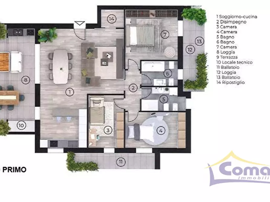 Immagine 17 di Attico in vendita  in Via Andrea Previtali a Abano Terme