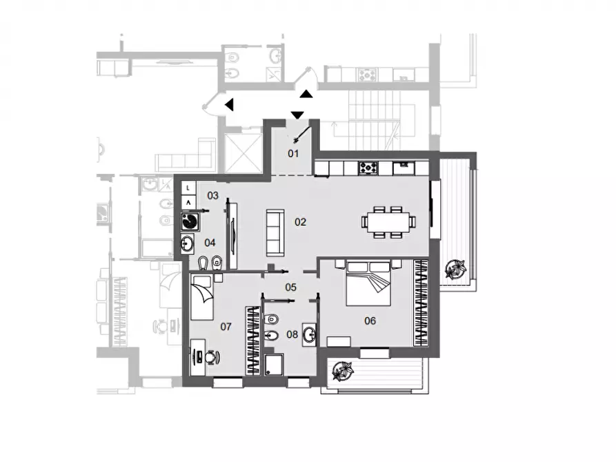 Immagine 7 di Appartamento in vendita  in Via Vittorio Bachelet a Saonara