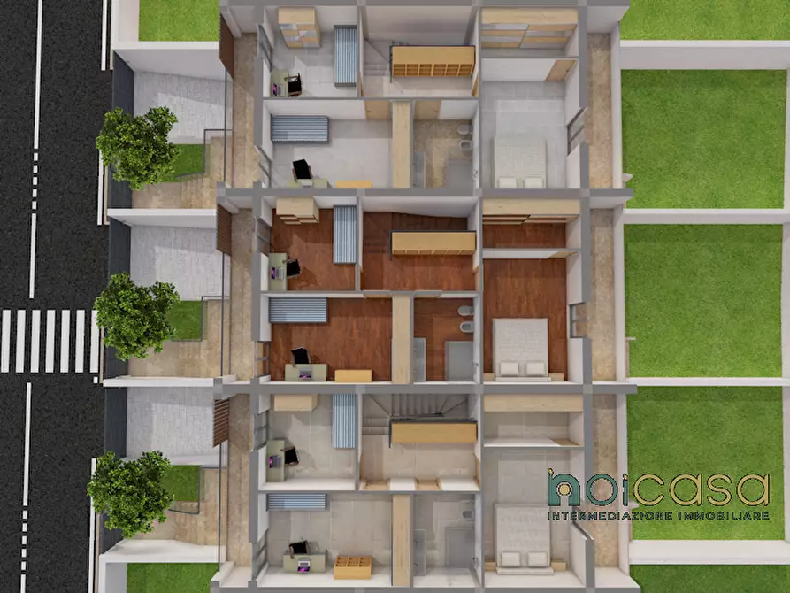 Immagine 5 di Villetta a schiera in vendita  in via due giugno a Surbo