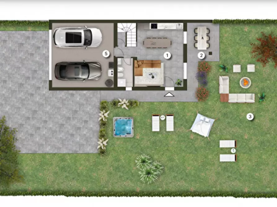 Immagine 8 di Villetta a schiera in vendita  a Albese Con Cassano