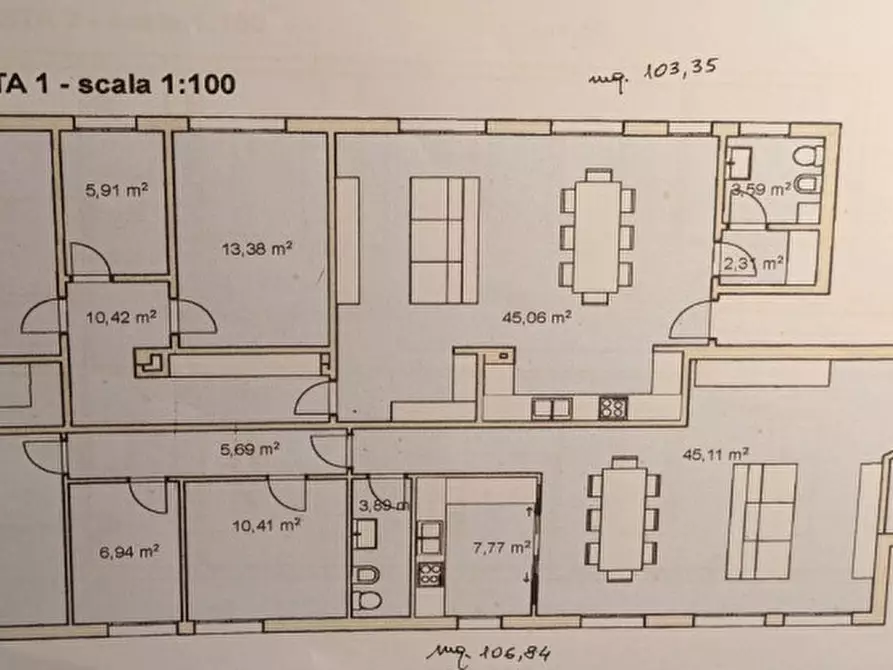 Immagine 37 di Attico in affitto  in via Jacopo Cantelli 15 a Modena