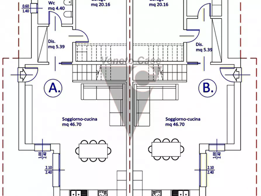 Immagine 3 di Casa bifamiliare in vendita  a Camponogara