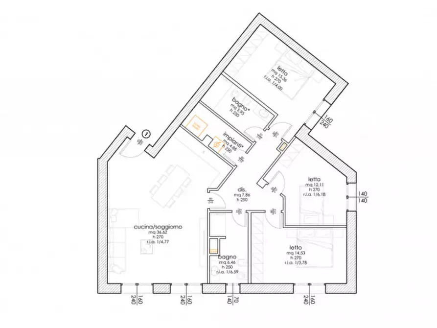 Immagine 4 di Appartamento in vendita  in Via Ida Sangiorgi a Cesena