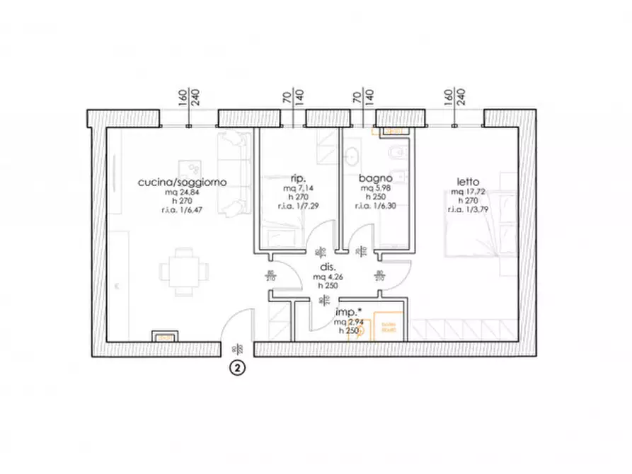 Immagine 4 di Appartamento in vendita  in Via Ida Sangiorgi a Cesena