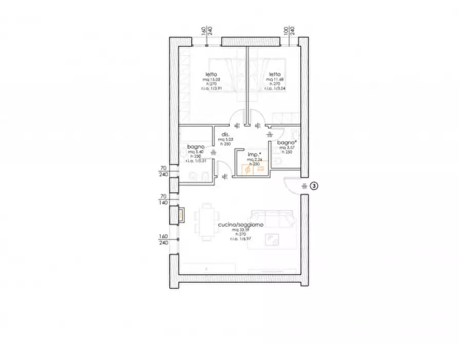 Immagine 4 di Appartamento in vendita  in Via Ida Sangiorgi a Cesena