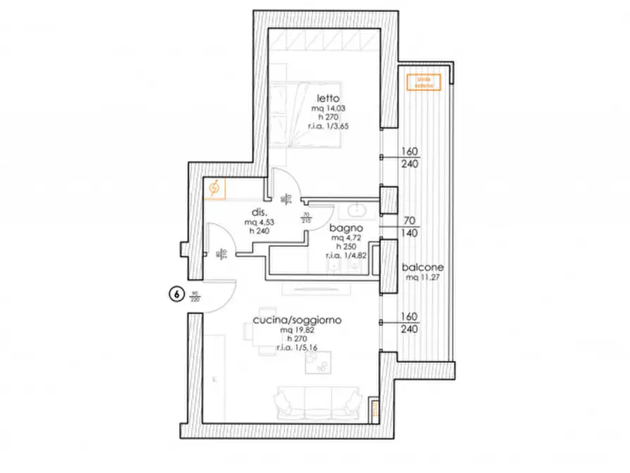 Immagine 4 di Appartamento in vendita  in Via Ida Sangiorgi a Cesena