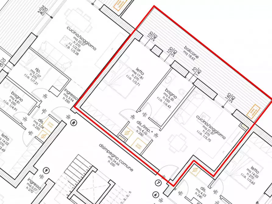 Immagine 3 di Appartamento in vendita  in Via Ida Sangiorgi a Cesena