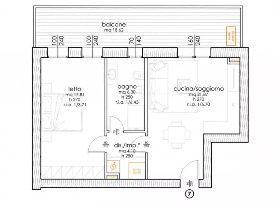 Immagine 4 di Appartamento in vendita  in Via Ida Sangiorgi a Cesena