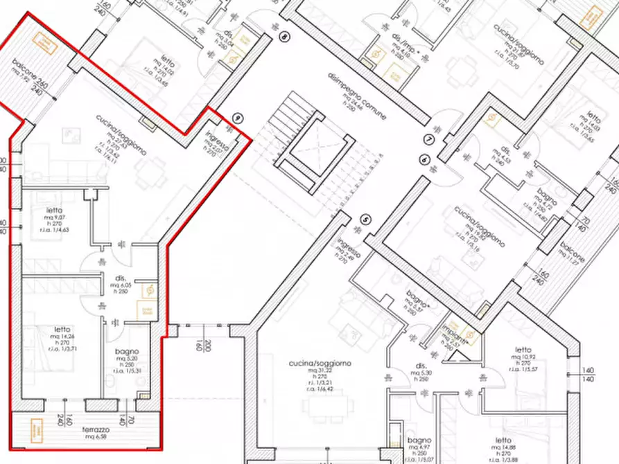 Immagine 3 di Appartamento in vendita  in Via Ida Sangiorgi a Cesena