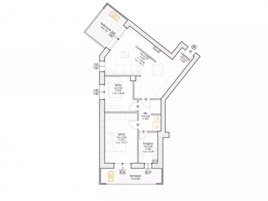 Immagine 4 di Appartamento in vendita  in Via Ida Sangiorgi a Cesena