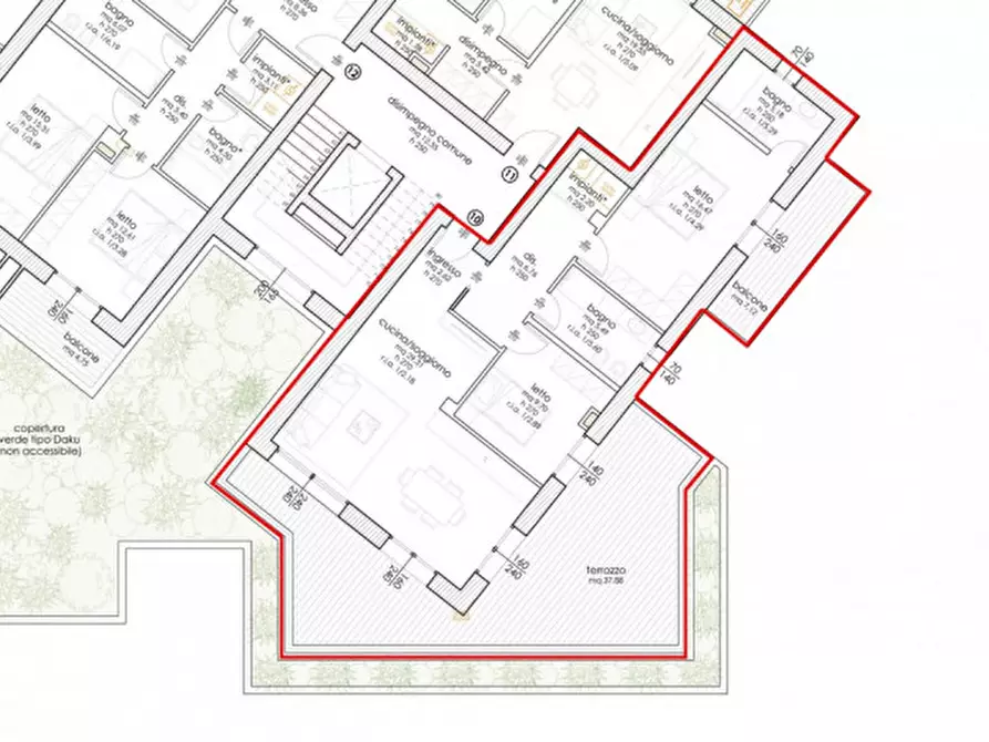 Immagine 2 di Appartamento in vendita  in Via Ida Sangiorgi a Cesena