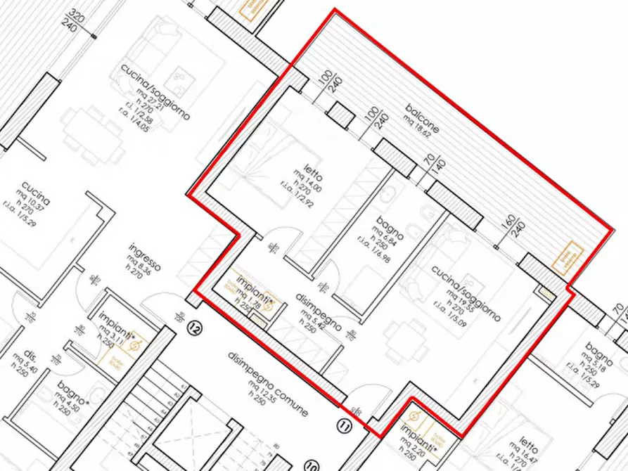 Immagine 3 di Appartamento in vendita  in Via Ida Sangiorgi a Cesena