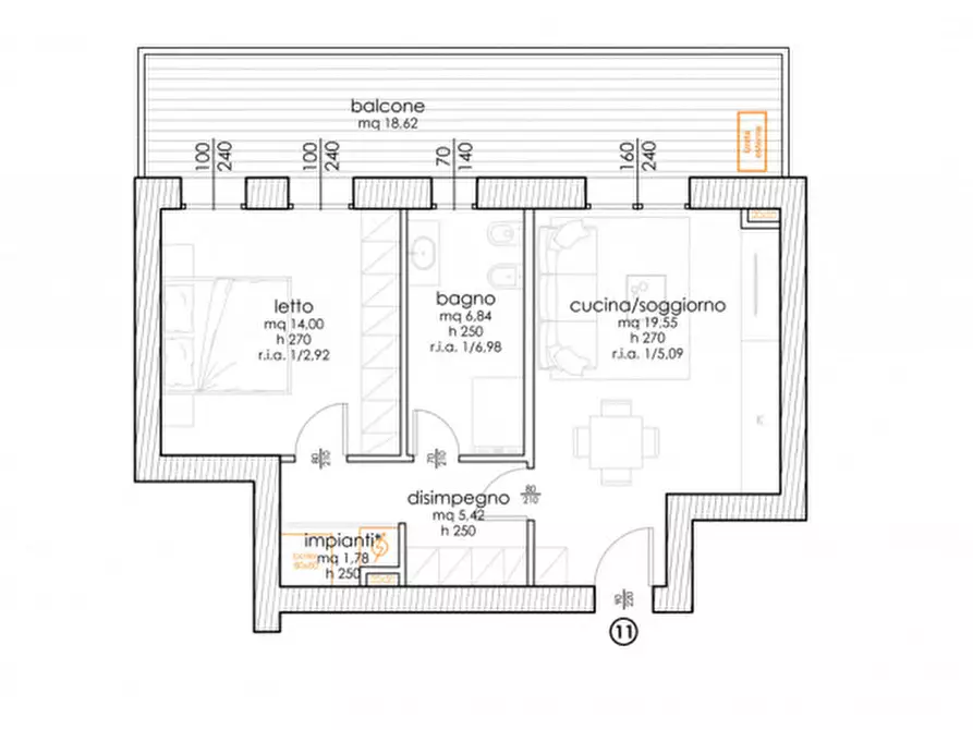 Immagine 4 di Appartamento in vendita  in Via Ida Sangiorgi a Cesena