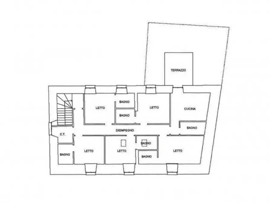 Immagine 12 di Hotel in vendita  in Via Ugo Foscolo, N. 12 e 12/A a Norcia