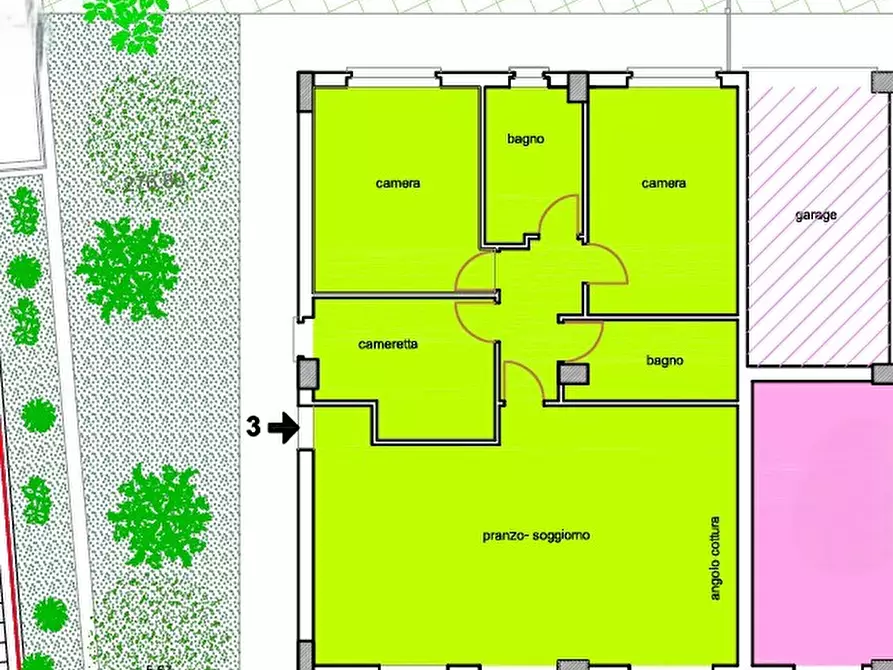 Immagine 3 di Appartamento in vendita  a Magione