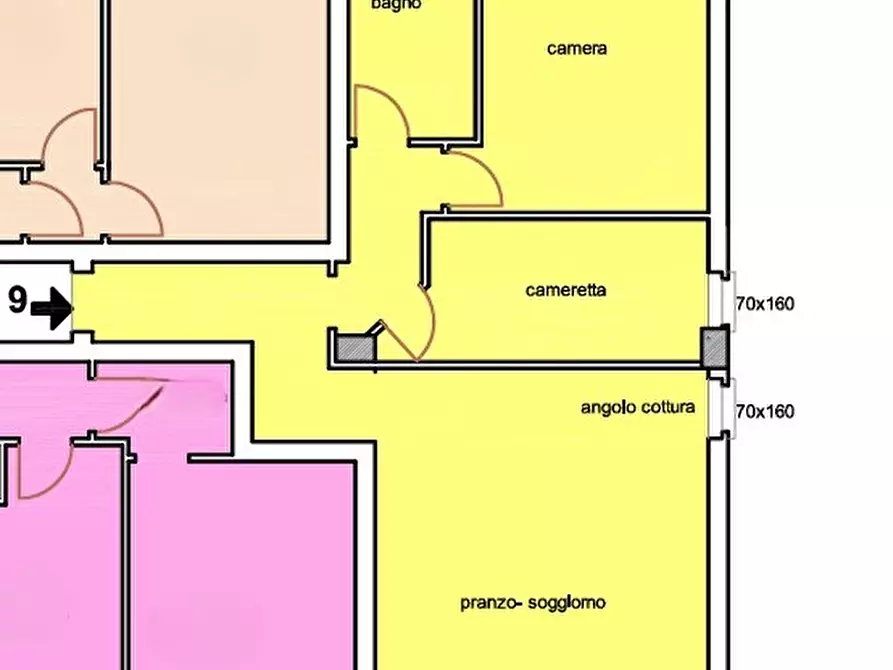 Immagine 3 di Appartamento in vendita  a Magione