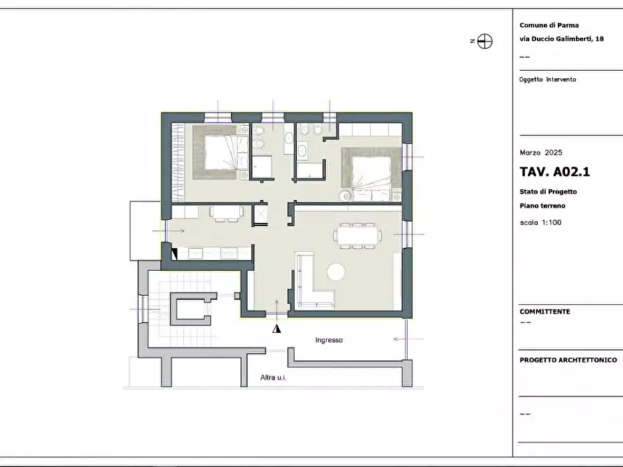 Immagine 8 di Appartamento in vendita  in Via Duccio Galimberti, 18 a Parma