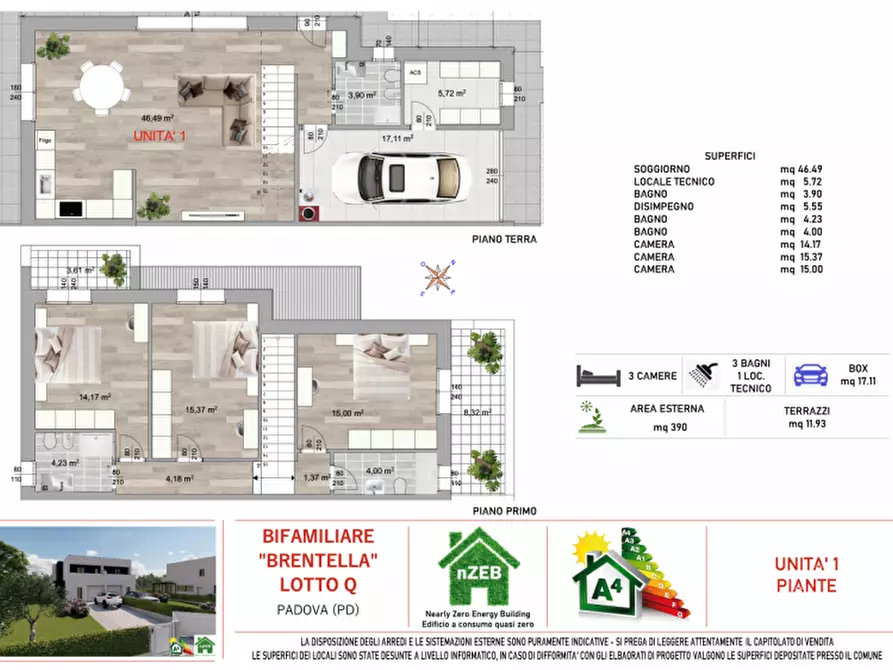 Immagine 11 di Casa bifamiliare in vendita  in Via Monte Rua a Selvazzano Dentro